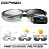 Okulary przeciwsłoneczne Coolpandas Driving Fotochromic Polaryzowane okulary przeciwsłoneczne Mężczyźni aluminium DZIEŃ NOCOWE GOGLES Słońce Oculos de Sol Masculinol231218