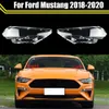 För Ford Mustang 2018 2019 2020 Främre strålkastare Transparenta lampskärmar Lampskalmasker strålkastarglaslins täcker ljusa mössor