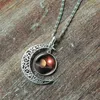 Ожерелья с подвесками, модное ожерелье «Галактика» для женщин, цепочка с Луной, круглая стеклянная туманность, ювелирные изделия
