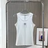 Summer Top T Shirts Women Knits Tank Top Designer Embroidery Vest Sleeveless Breathable Knitted Pullover Womens Sport Tops Short Slim