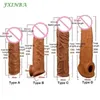 Massagers Adult Massager Fxinba Realistic Silicone Penis Extender Sleeve Delay Ejaculation Reusable Sex Toys for Men Cock (privacy Box)