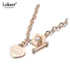 LOKAER Titanio in acciaio inossidabile Incantesimo Cancone Cionclane Gioielli classici Proverbi della Bibbia Love 423 O-Chain Collana N19085 H12216B