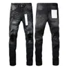 2024 Purple Jeans Designer Mens Jean Ksubi Ripped High Street Brand Patch Hole denim Straight Streetwear Silm21qf