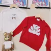 Bahar Sonbahar Bebek Erkek Kızlar Marka Sweaters Güzel Çocuklar Örme Ekose Jumper Letters Baskılı Çocuk Te Sweatshirtler Karikatür Ayı Çocuk Külotu