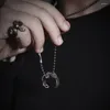 Cluster Rings S925 Sterling Silver Ring Handmade dominering Retro Zodiak Snake Men's National Tide Punk Python Winding Smycken Tillbehör