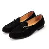 Klädskor mode män s mocka äkta läder casual mens spänne party bröllop loafers moccasins män ljus bekväma körlägenheter 231218