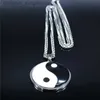 Collane con ciondolo 2023 Yin Yang Gossip Collana a catena in acciaio inossidabile Donna/Uomo Colore argento Collane con dichiarazione Gioielli cadenas mujer NBL5148S03L231218