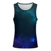 Canotte da uomo Stars Galaxy Daily Top Blu e verde Gym Men Design Sportswear Gilet senza maniche Taglie forti 4XL 5XL