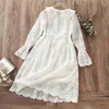 Meisjesjurken kanten lange jurken voor meisjes feestjurk kinderen prinses kostuum tiener elegante kinderen babykleding vestidos 6 8 10 12 14 jaar