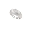 Anneaux de mariage Grosse bague à dôme brossé en argent sterling 925 minimaliste simple épais dôme uni bande de fiançailles chevalière réglable pour femmes 231218