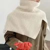 Eşarplar Düz Renkli Kadınlar Örme Eşarp Moda Külot Şallı Scarf Sweater Yün Eşarplar Bayan Tığ işi Omuz Omuz Isıtıcı 231216