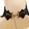 1pc Gothic Style Tattoo Tassel Lace Necklace Pendant Chain Crystal Choker Wedding Jewelry Necklace Women False Collar Statement263l