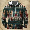 メンズフーディーズマン用クリスマスフード付きスウェットシャツHoodie3d Man Clothing Holiday Seater Autumn Winter Pullover Fashion Long Sleeve