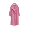 Pelliccia da donna calda invernale giacche da donna 2023 in capispalla femminile finto agnello cappotto lungo soffice giacca da donna