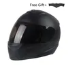 Casques de moto Bluetooth externe double lentille Casco Moto Cool Full Face Black Moto Mod