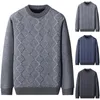 Men's Sweaters Trendy Sweater High Street Striped Pattern Knitted Male Slim Fit Bottom Insulation Business Jumper Sueter