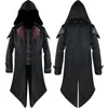 Men's Jackets Medieval Jacket Black Red Dress Steampunk Vintage Tuxedo Game Cosplay Costume Hooded Tailcoat Gothic Vampire