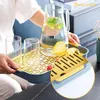 Tea Trays Resin Widely Used Dish Drain Board Mat For Easy Kitchen Organization Drainer With Drip Tray