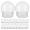 Party Decoration Clear Water Globes With Screw Off Caps Empty Snow Globe Making Props Plastic Christmas Display Favor