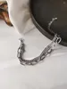 Link Bracelets Trendy Selling Metal Double Layer Bracelet 2024 Flowing Silver Spliced Hip Hop Party Jewelry Wholesale Gifts.