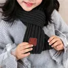 Sjaals Winter Kindersjaal Baby Jongens Meisjes Warme gebreide slabbetje Effen zachte sjaal voor kinderen Outdoor Halskraag Houd accessoires