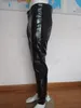 Mens Pants Sexy Faux Leather Wetlook Tight Leggings Clubwear Zip Trousers Autumn Baggy Fashion Oversize Sports 231218