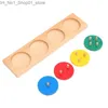 Tri nidification empilage jouets Montessori Fraction cercles Puzzle conseil avec bouton bois enfants ressources d'apprentissage jeu éducatif pour la petite enfance Q231218