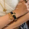 Designer Bracelet Black Inverted Triangle Leather For Girls Light Small And Elegant Charm Bracelet High Sense Bracelet Jewelry