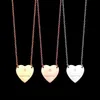 Never Fading Stainless Steel Simple heart Pendant Necklaces 3 Colors Gold Plated Classic Style Logo Printed Women Designer Jewelry211k