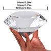 Dekorativa föremål Figurer 60-100mm Färgglad Crystal Glass Diamond Paper Weight Gorgeus Wedding Decoration Valentine Gifts 231218