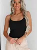 Women's T Shirts Selling Summer Ribbed Knit Camisole Versatile And Sexy Slim Fitting Bottom For Clothing