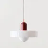 Lampes suspendues Nordic Moderne Simple Couleur Makaron Chambre Lumières Pour Chevet Cantine Bar Table Moyen Ancien Petit Lustre En Verre