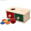 Sorteren Nestelen Speelgoed stapelen Montessori Object Duurzaamheid Doos Muntbal Houten Textiel Trommel Lade Doos Zintuiglijk speelgoed voor kinderen Baby Leren Educatief speelgoed Q231218