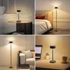 Lámparas de pie Lámpara para sala de estar Luz de altura ajustable con 3 temperaturas de color Dormitorio de mesa recargable