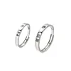 Les alliances en argent sterling S925 sont votre bague de couple pour le reste de votre vie. Une paire d'anneaux unis ouverts gravés pour hommes et femmes, Match 231218