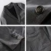 レトロなコーデュロイスリムフィットマンズ秋の小さなスーツ新しいトレンディなストライプベルベットスモールスーツコートはハンサムでシンプルでファッショナブルです