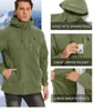 Kurtki taktyczne wiosna zimowa kurtka z kapturem mens taktyczna kurtka polarowa Full-Zip Up Outdoor Windproof Wind Harmed Work Catl231218