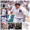 Maillot de baseball du Collège Mississippi State David Mershon Aaron Nixon Aaron Downs Slate Alford Ross Highfill Colby Holcombe Luke Hancock Max Miller Stone Simmons