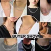 ペンダントネックレスOrsa Jewels Solid 925 Sterling Silver Women Men Tennis Choker Chain Round Cut Cubic Zirconia Tennis Chain Necklace Jewelry SC45L231218