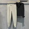 Mäns kostymer 2024 Autumn Winter Fashion Casual Harem Pants Male Solid Color Suit byxor Mänfickor Löst fotledslängd byxa i731