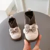 Botlar Yüksek En İyi Kız Bebek Kintted Sock Ayakkabıları Houndstooth Buttefly Düğüm Yürümeye Başlayan Çocuklar İçin Kızlar Zarif Doğum Sonbahar G09273 231218