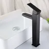 Banyo Lavabo Muslukları Havza Güverte Montaj Montajı Siyah/ Fırçalanmış Tek sap ve Soğuk Mikser Tavan Mutfak Washbasin