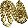 Luxury Designer cuban chain necklace 210g heavy mens 18k gold filled solid cuban curb chain necklace n276 60cm