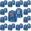 Bär anpassade hockey Quebec Nordiques Peter Forsberg Vintage Heritage Jersey Nikita Zadorov Samuel Girard Mikko Rantanen Peter Stastny Na