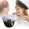Boinas Barco Sombrero de la marina Gorra de capitán Ala ancha Bloque solar Gorras de marinero para fiesta temática náutica Despedidas de soltero D88