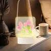 Veilleuses tulipe lampe fleur Table réglable USB tri couleur lumière pour filles salon chambre décoration de la maison