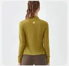 Al Yoga veste sport manteau femmes serré Yoga vêtements à manches longues haut cardigan à fermeture éclair Fitness YC246 mode