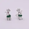 Stud -oorbellen S925 Sterling Silver Elk Ear Studs Christmas Jewelry komt helemaal met je mee.