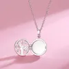 Necklaces Custom Photo Family Tree Crystal Pendant Necklace 925 Sterling Silver Chain Necklace for Women Fashion Jewelry 2019 New