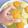 Moldes de cozimento 8 pcs Molde de biscoito de Páscoa Plástico Ovo Cookie Cutter Stamp Embosser Party Fondant Bolo Decoração Ferramentas